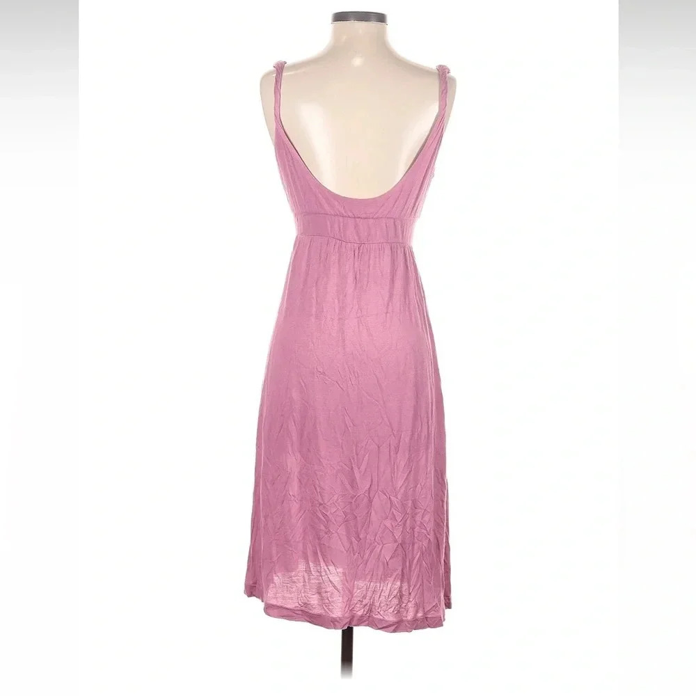 Saint Grace rose pink jersey knit dress, sz S, v-neck, sleeveless - Picture 2 of 4